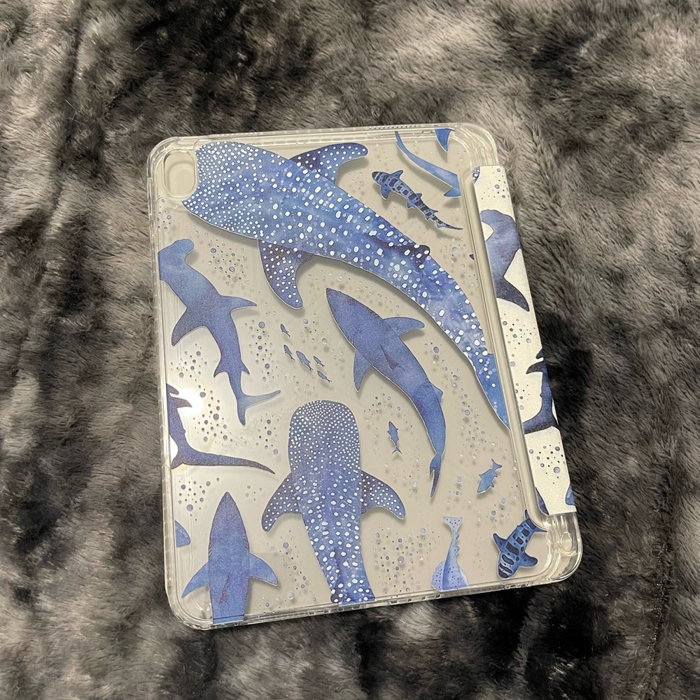 Shark Pattern Tablet Case - Blue - Picture 3 of 4